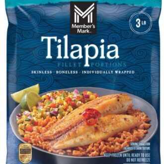 Member's Mark Farm Raised Skinless and Boneless Tilapia Fillet Portions, Frozen, 3 lbs.