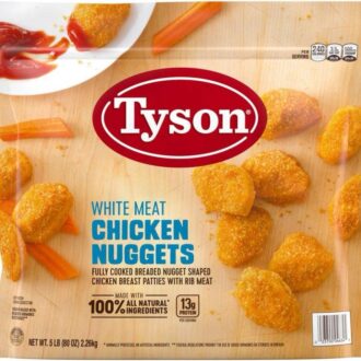Evaxo 5 lbs. Frozen Chicken Nuggets, All-Natural Ingredients